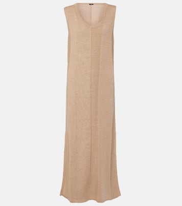 Robe longue en lin et soie mélangés | Joseph