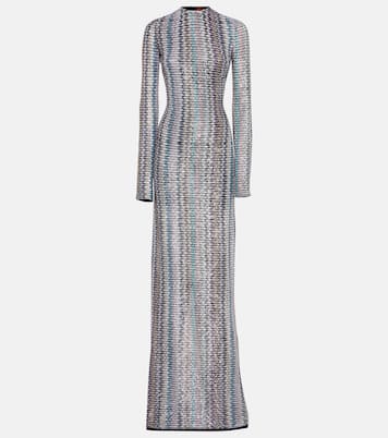 Abito lungo a zig-zag con paillettes | Missoni