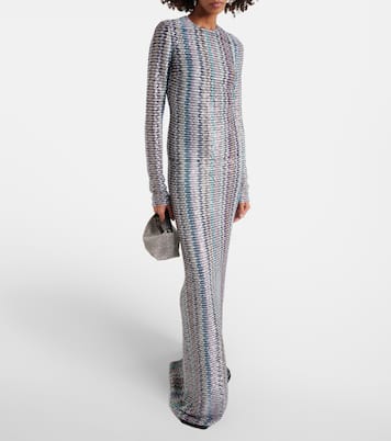 Abito lungo a zig-zag con paillettes | Missoni