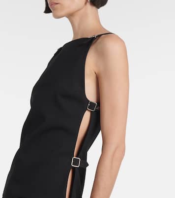 Buckle-detail wool minidress | Courrèges