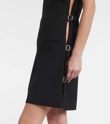 Buckle-detail wool minidress | Courrèges