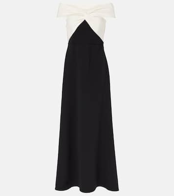 Off-shoulder cady maxi dress | Roland Mouret