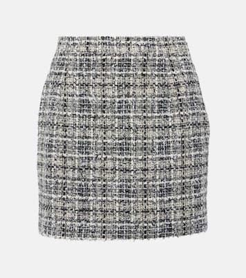Minifalda de tweed lamé a cuadros | Alessandra Rich