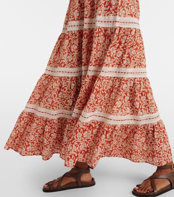 Aubrie floral smocked cotton midi dress | Rixo