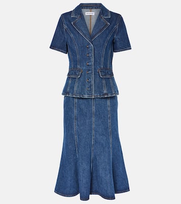 Robe midi en jean | Self-Portrait