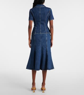 Robe midi en jean | Self-Portrait
