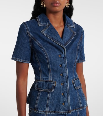 Robe midi en jean | Self-Portrait