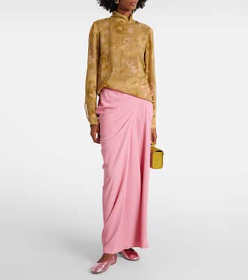 Gonna lunga in crêpe | Dries Van Noten