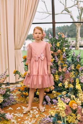 Abito in tulle glitterato con fiocco | Patachou