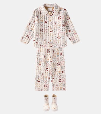 Clara printed quilted coat | Rylee + Cru