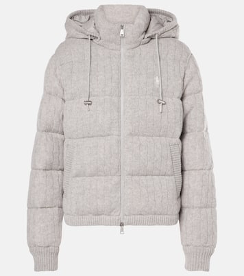 Cable-knit wool and cashmere down jacket | Polo Ralph Lauren
