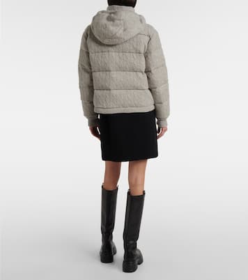 Cable-knit wool and cashmere down jacket | Polo Ralph Lauren