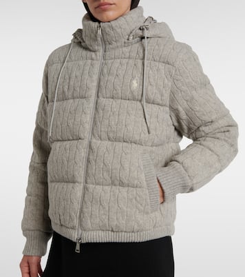 Cable-knit wool and cashmere down jacket | Polo Ralph Lauren