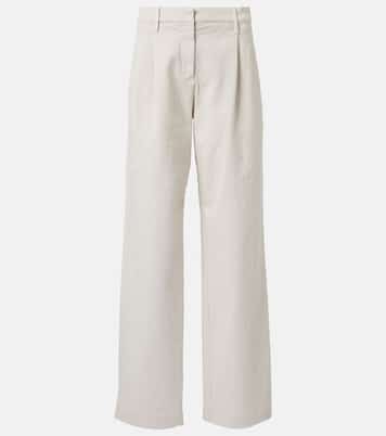 Jeans a gamba larga e vita alta | Brunello Cucinelli