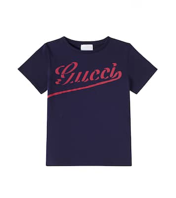 Camiseta en jersey de algodón estampada | Gucci Kids