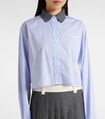 Cropped-Hemd aus Baumwolle | Miu Miu