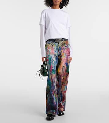 T-shirt Face in jersey di misto cotone | Acne Studios