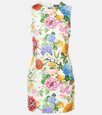 Vestido corto de algodón floral | Dolce&Gabbana