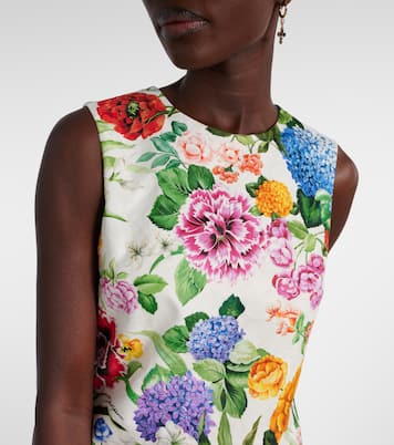Vestido corto de algodón floral | Dolce&Gabbana