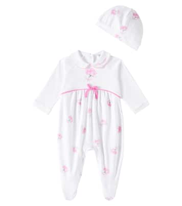 Baby Set aus Strampler und Mütze | Monnalisa