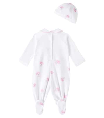 Baby Set aus Strampler und Mütze | Monnalisa