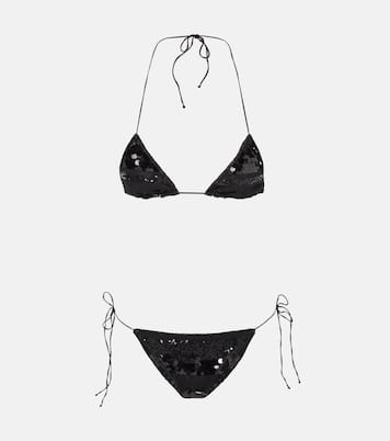 Bikini a righe con paillettes | Oséree