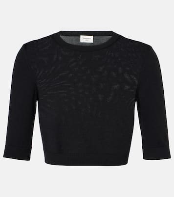 Top raccourci en laine | Saint Laurent