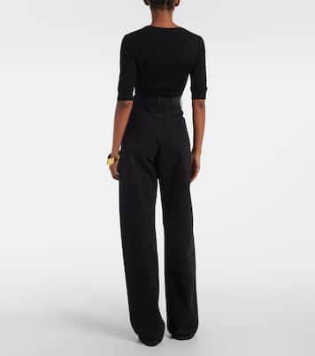 Top raccourci en laine | Saint Laurent