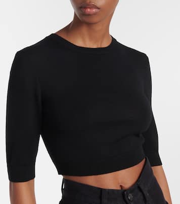Top raccourci en laine | Saint Laurent