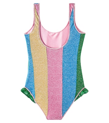 Lumière striped lamé swimsuit | Oséree Kids