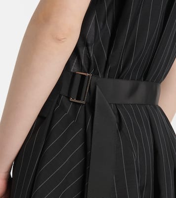 Abito corto in jersey di cotone e organza | Sacai