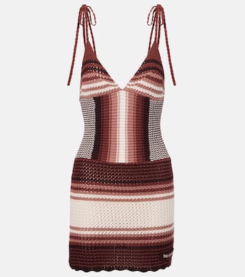 Abito corto in crochet di cotone | The Attico