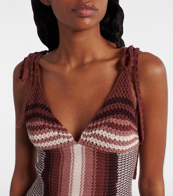Abito corto in crochet di cotone | The Attico