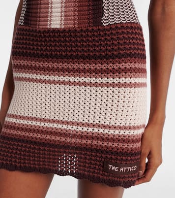 Abito corto in crochet di cotone | The Attico