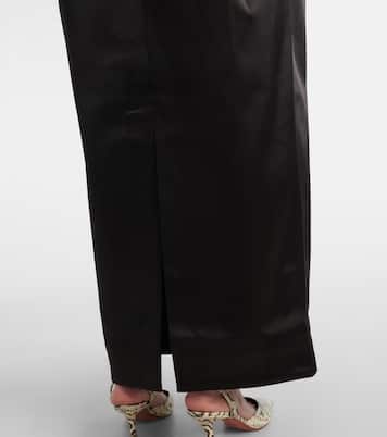 Off-Shoulder-Maxikleid aus Satin | Entire Studios