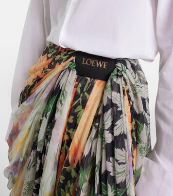 Pantaloni a gamba larga in crépon di seta | Loewe