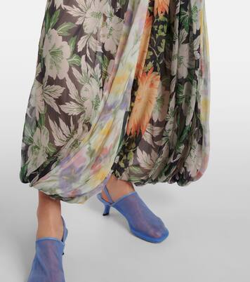 Pantaloni a gamba larga in crépon di seta | Loewe