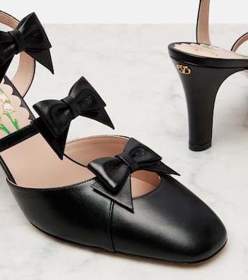 Slingback-Pumps Bowow 75 aus Leder | Valentino Garavani