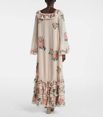 Floral silk crêpe de chine maxi dress | Chloé