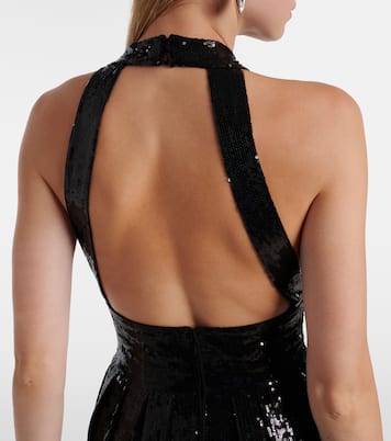 Open-back sequined tulle gown | Elie Saab