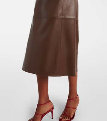 Falda midi Plata de piel sintética | 'S Max Mara