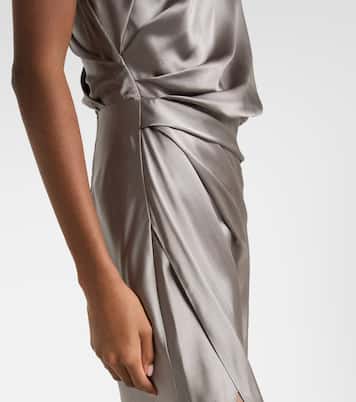 Draped silk satin gown | The Sei
