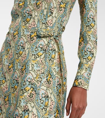 Paisley silk satin wrap dress | Tory Burch