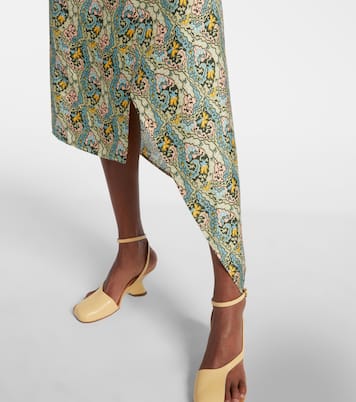 Paisley silk satin wrap dress | Tory Burch