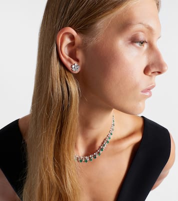 Love Petals 18kt white gold earrings with diamonds | Kamyen