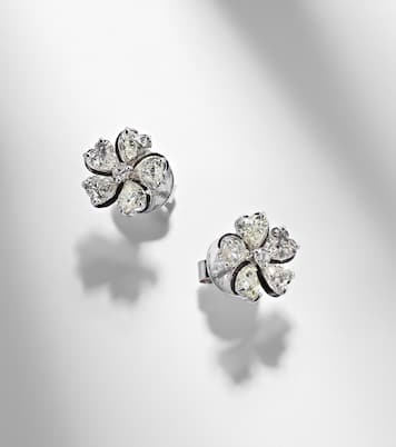 Love Petals 18kt white gold earrings with diamonds | Kamyen