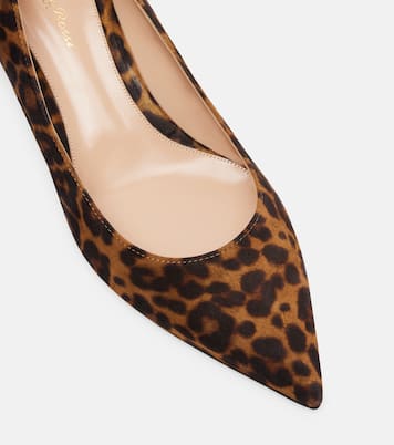 Escarpins Piper 45 en daim à motif léopard | Gianvito Rossi