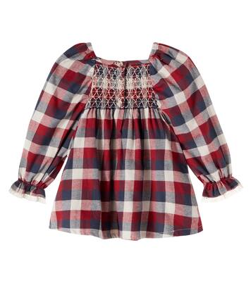 Baby Bella checked cotton dress | Wheat