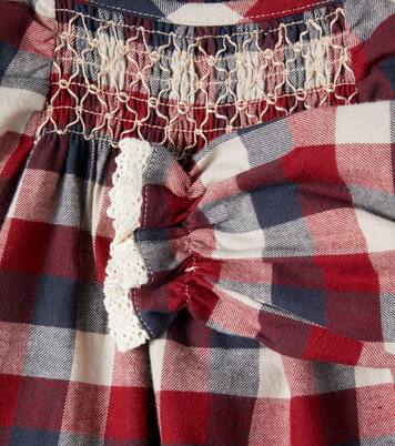 Baby Bella checked cotton dress | Wheat