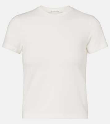 Fitted cotton-blend T-shirt | Slvrlake